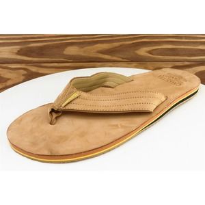 Calcutta Size 10 M Brown Flip Flop Leather Men Shoes Nubuck‎